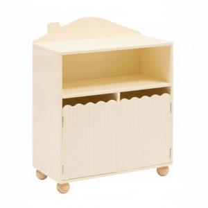 Estantería baja con puertas beige 75.5x60x30cm