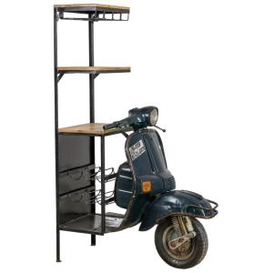 Estantería botellero moto vespa negro 105x66x165
