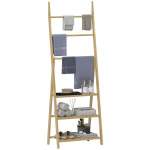 Estantería de baño 53.5x30x53 cm madera natural