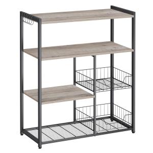 Estantería de cocina de 35 x 80 x 95 cm de color greige y n…