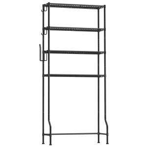 Estantería de inodoro de 30 x 83 x 176 cm de color negro