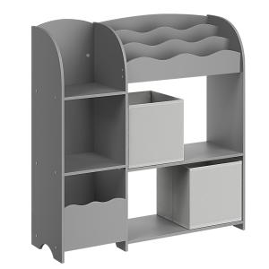 Estantería de juguetes con 2 cajones de color gris