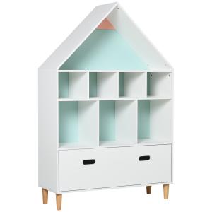 Estantería de madera infantil 82x30x126 cm blanco