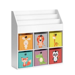 Estantería infantil 107.2 x 114.2 cm con 6 cajas plegables…