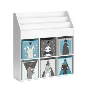 Estantería infantil 107.2 x 114.2 cm con 6 cajas plegables…