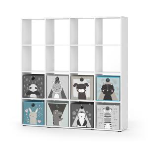 Estantería infantil 138.5 x 142.5 cm con 8 cajas plegables,…
