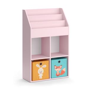 Estantería infantil 72 x 114.2 cm con 6 cajas plegables (co…