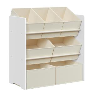 Estantería infantil con 7 cajas de color blanco nube