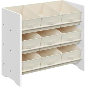 Estantería infantil con 9 cajas de color blanco nube