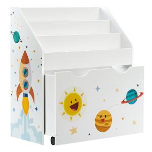Estantería infantil de 62,5 x 29,5 x 70 cm de color blanco