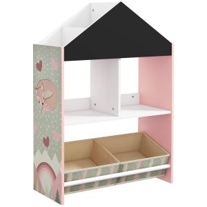 Estantería para juguetes 62.4x26.5x90 cm rosa