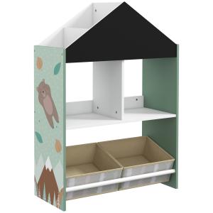 Estantería para juguetes 62.4x26.5x90 cm verde