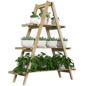 Estantería para plantas 100x36x112 cm madera natural