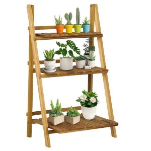 Estantería para plantas 60x37x93 cm madera natural