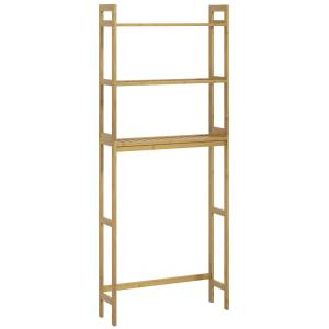 Estantería sobre inodoro 68x20x165 cm madera natural