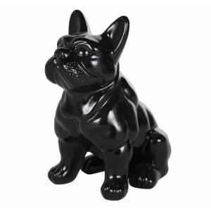 Estatua de bulldog de dolomita negra Alt. 83