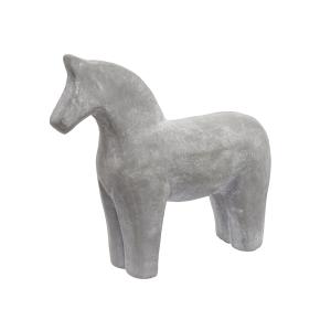 Estatua de caballo de gres gris claro h20