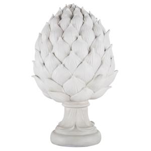 Estatua de piña en resina blanca 61 cm