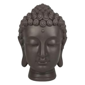 Estatua decoración cabeza de Buda en resina - H20 cm