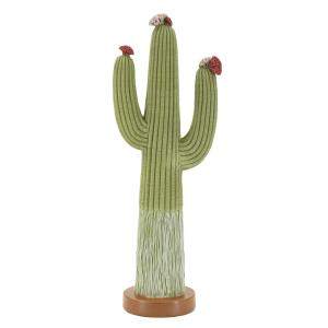 Estatuilla de cactus de resina multicolor 16,5x11x45 cm