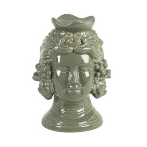 Estatuilla de cara de porcelana verde Alt19 cm