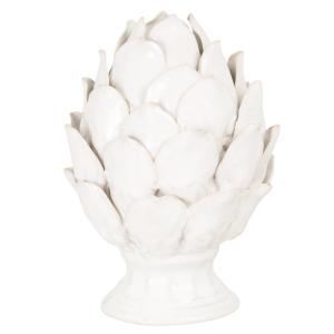 Estatuilla de piña de porcelana blanca Alt. 18 cm