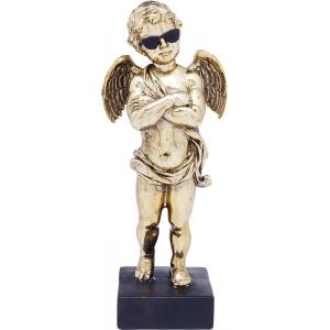 Estatuilla deco cool angel de poliresina dorado 29cm