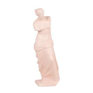 Estatuilla Venus de cerámica rosa empolvado, altura 31 cm