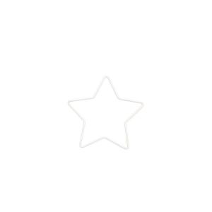 Estrella blanca metalizada 11x10,5cm
