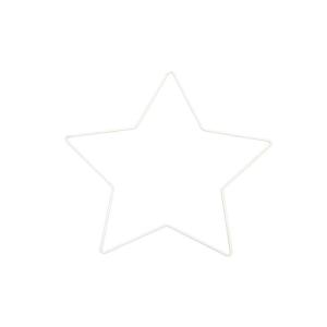 Estrella blanca metalizada 21x20 cm