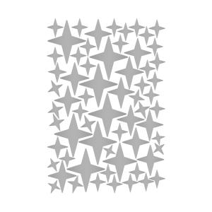Estrellas fugaz en vinilo decorativo brillo plata 19x29 cm