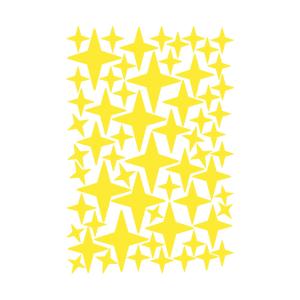 Estrellas fugaz en vinilo decorativo mate amarillo 19x29 cm