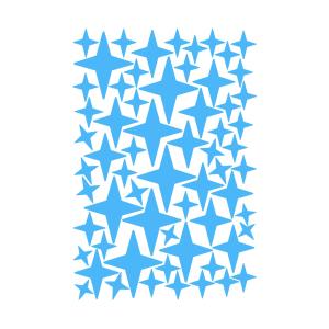 Estrellas fugaz en vinilo decorativo mate azul 19x29 cm