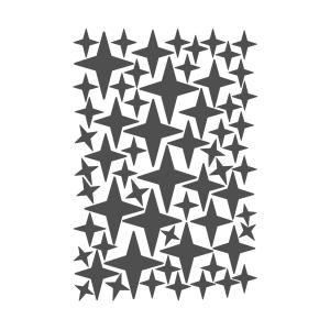 Estrellas fugaz en vinilo decorativo mate gris oscuro 19x29…