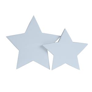 Estrellas infantiles artesanales madera pino azul 26 cm y 2…