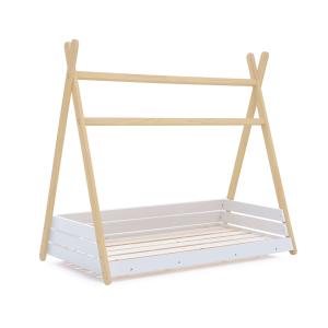 Estructura cama montessori 70x140 cm en forma de cabaña mad…