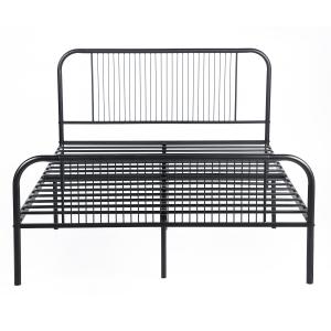 Estructura de cama industrial de metal negro sin colchón 19…