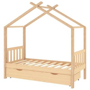 Estructura de cama infantill,marco de cama niños madera mar…