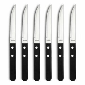 Estuche de 6 cuchillos carne  negro