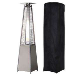 Estufa de gas para exterior 57.5x52.5x227 cm plata