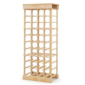 Expositor de vino beige 46,4 x 27,6 x 113 cm