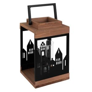 Faro de madera natural natural 22 cm decoración navideña rú…