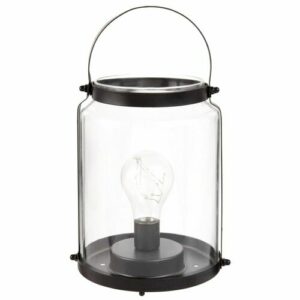 Farol bombilla luminoso de cristal y metal