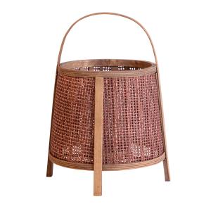 Farol de bambú en color marrón de 32x32x44cm - pack de 2