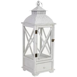 Farol de madera 25x25x71h cm