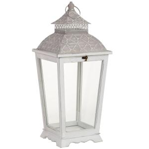 Farol de madera 26x26x61h cm