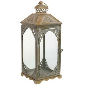 Farol de metal 16x16x40h cm