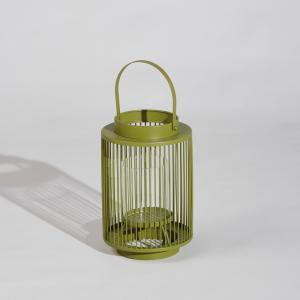 Farol de metal verde caqui