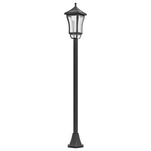 Farol solar 15x15x127 cm negro