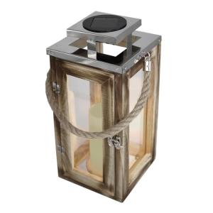 Farol solar con mango Beige H28CM